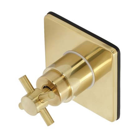 KINGSTON BRASS KS3047DX Single-Handle Three-Way Diverter Valve with Trim Kit, Brushed Brass KS3047DX